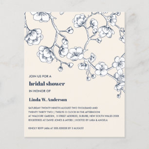 BUDGET Cherry Blossom Navy crème Ivory