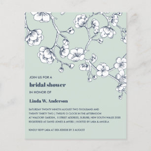 BUDGET Cherry Blossom Navy Sage GREEN