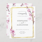 Budget Cherry Blossom QR Code Avemir Invite (Voorkant / Achterkant)