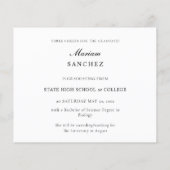 Budget Chic 2 Multi Foto Afstuderen Aankondiging (Achterkant)