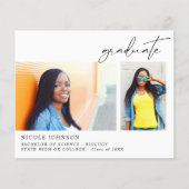 Budget Chic 5 Multi Foto Afstuderen Aankondiging Flyer (Voorkant)