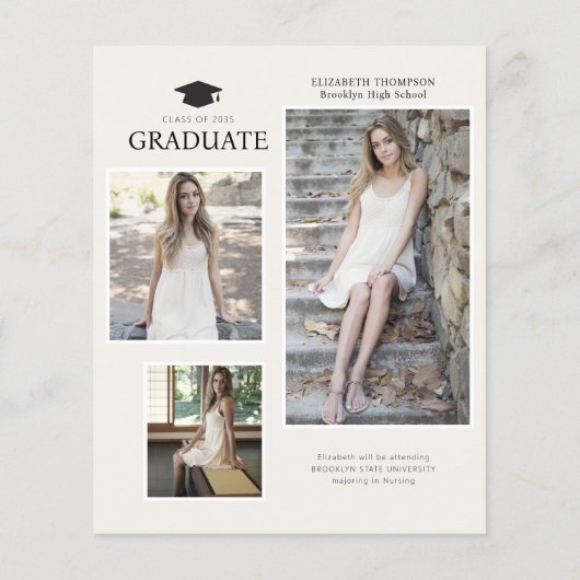 Budget Chic AFSTUDEREN Aankondiging Afstuderen fot (Achterkant)