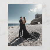 Budget Chic Arch Elegant Typografie Foto Weddensch (Achterkant)