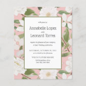 BUDGET Chic Fleurs blanches feuille Mariage rose (Devant)