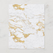 Budget Chic Gold Foil Marble Wedding Uitnodiging (Achterkant)