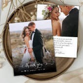 Budget Chic Kalligrafie 2 Foto Bruiloft Dank u