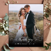 Budget Chic Kalligrafie 2 Foto Bruiloft Dank u