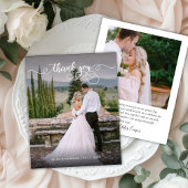 Budget Chic Kalligrafie 2 Foto Bruiloft Dank u