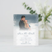 Budget Chic Modern Lace Effect Photo Wedding (Staand voorkant)