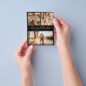 Budget Chic Photo Collage Wedding Bedankt Flyer (Hand)