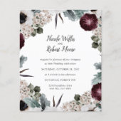 Budget Chic Plum Ivory Acanthus floral Wedding (Voorkant)