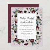 Budget Chic Plum Ivory Sage roze lijst Weddenschap (Voorkant / Achterkant)