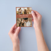 Budget Chic Script Foto Terracotta Save The Date Flyer (Hand)