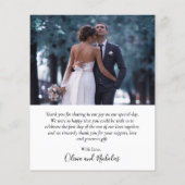 Budget Chic Script Photo Weduwnaar Hartelijk dank (Achterkant)