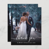 Budget Chic Script Photo Weduwnaar Hartelijk dank (Voorkant / Achterkant)