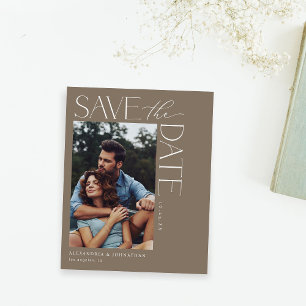 Budget Chic Stijlvolle Mod Foto Bewaar de Datum 2 Flyer