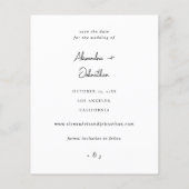 Budget Chic Stijlvolle Mod Foto Opslaan Datum 2 Flyer (Achterkant)