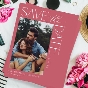 Budget Chic Stijlvolle Mod Foto Save the Date 2 Ro