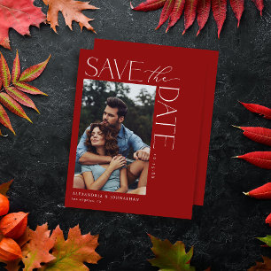 Budget Chic Stijlvolle Mod Foto Save the Date 2 Ro