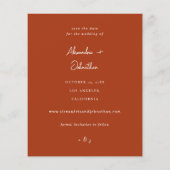 Budget Chic Stijlvolle Mod Foto Save the Date 2 Ro (Achterkant)