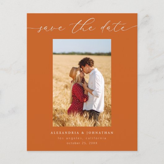 Budget Chic Stijlvolle Mod Foto Save the Date 3 Or Flyer (Voorkant)