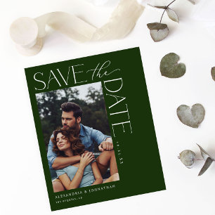 Budget Chic Stijlvolle Mod Photo Save the Date 2 D Flyer