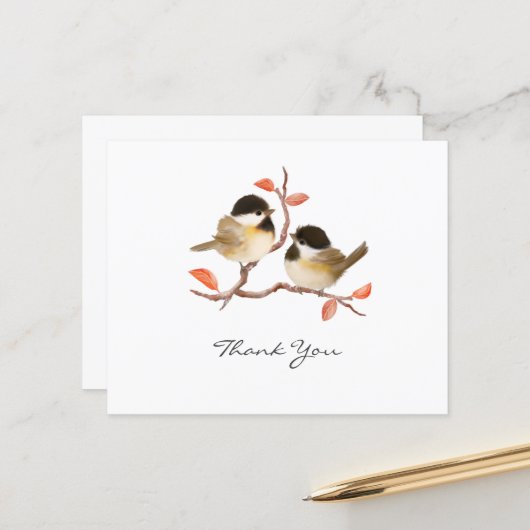 Budget Chickadees Bird Toutes les occasions Carte (Devant/Arrière en situation)