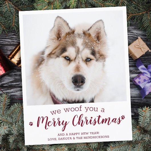 Budget Chien de compagnie photo Joyeux Noël Carte 