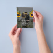 Budget chique bloemenfoto bruiloft uitnodiging FLY Flyer (Hand)
