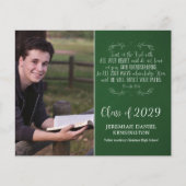 Budget Christelijk Verse Green Afstuderen Foto (Voorkant)