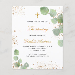 Budget christening eucalyptusscriptuitnodiging