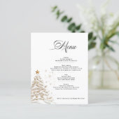 Budget Christmas Tree Menu Card Paper Sheet (Staand voorkant)