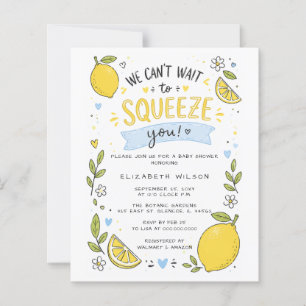 Budget Citroen Jongen Baby Shower Uitnodiging