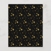 Budget Classic Black & Gold Star Confetti Wedding (Achterkant)