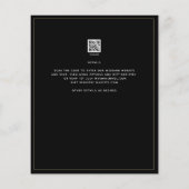 BUDGET Classic Black Gold White Weduwen Invite (Achterkant)