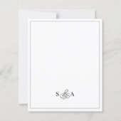 Budget Classic Black & White Wedding Invitation (Achterkant)