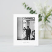 Budget Classic Black & White Wedding Thank you (Staand voorkant)