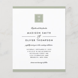 BUDGET Classic Elegante Sage Groene Monogram Bruil