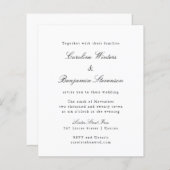 Budget Classic Formal Elegant Wedding Uitnodiging (Voorkant / Achterkant)