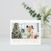 BUDGET Classic Goud Vrolijk Kerstfeest Fotocollage (Staand voorkant)