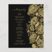 Budget Classic Wedding Program card. Flyer (Achterkant)