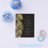 Budget Classic Wedding Program card. Flyer (Enkel)