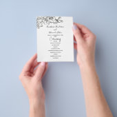 Budget Classic Wedding Program card. Flyer (Hand)