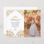 BUDGET Classic Wit Goud Foto Quinceañera (Voorkant / Achterkant)