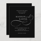 BUDGET Classic Zwart Wit Infinity en bruiloft (Voorkant / Achterkant)