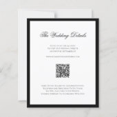 BUDGET Classic Zwart & Wit QR Code Trouwen (Achterkant)