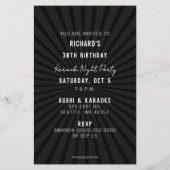 Budget Classy Mic Karaoke Night Party Invitation (Achterkant)