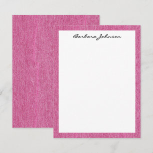 Budget Client Vriend Cadeau, Roze Denim Print Notitiekaartje