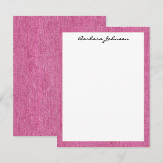 Budget Client Vriend Cadeau, Roze Denim Print Notitiekaartje