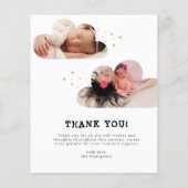 BUDGET Cloud Arch Fotocollage Bedankt Geboorte (Achterkant)